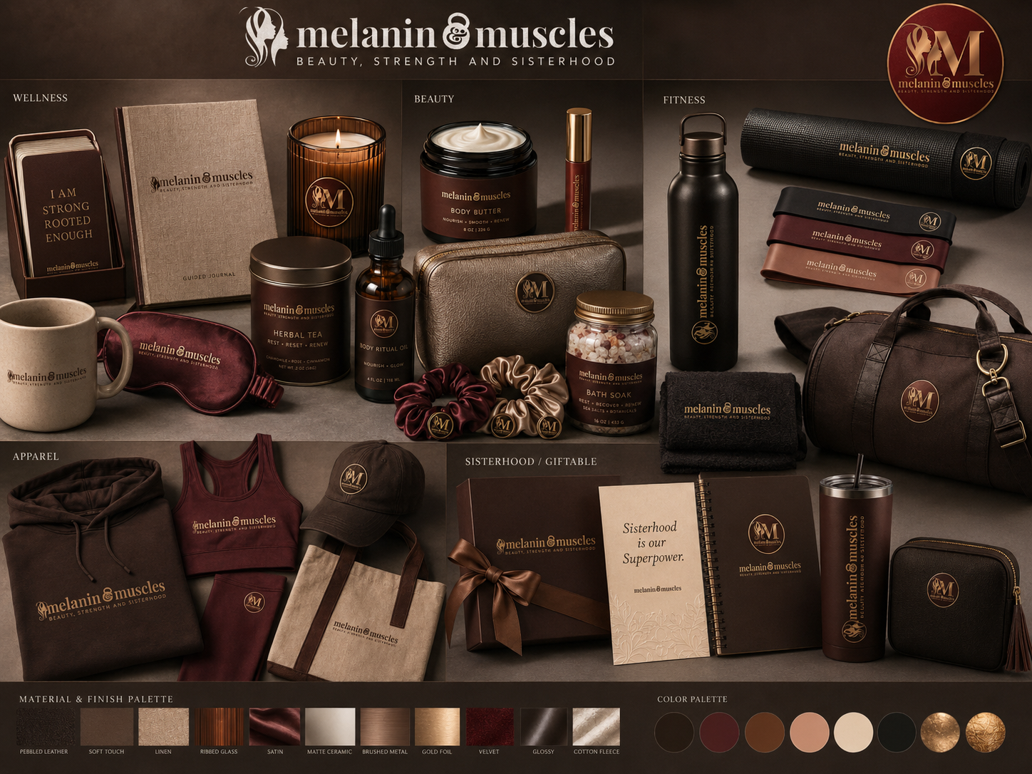 Melanin & Muscles — brand system products